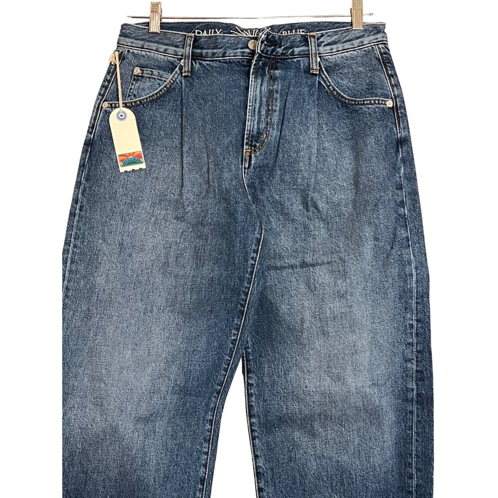 NWT $355 Daily Blue by Adrian Goldschmied LOVE 24  Cotton USA Barrel Legs - Picture 3 of 14